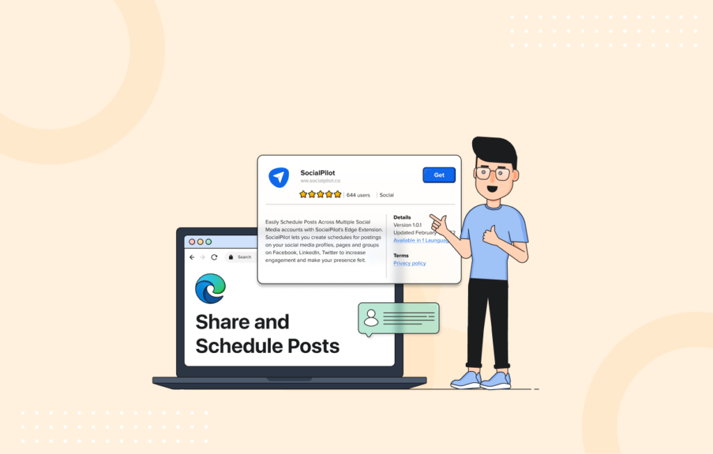 Share and Schedule Posts with SocialPilot's Microsoft Edge Extension