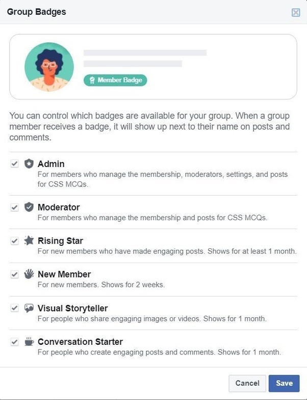 Facebook-Group-Badges