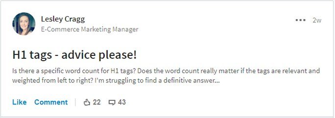 Ask questions and get users contribute to Linkedin groups