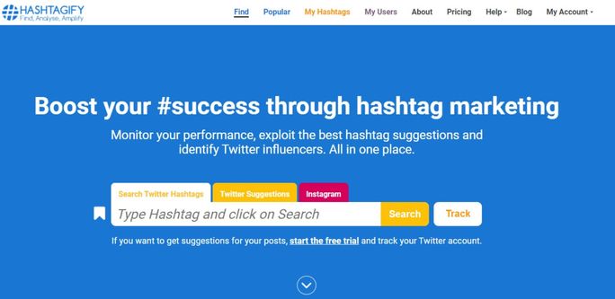 Hashtagify-homepage