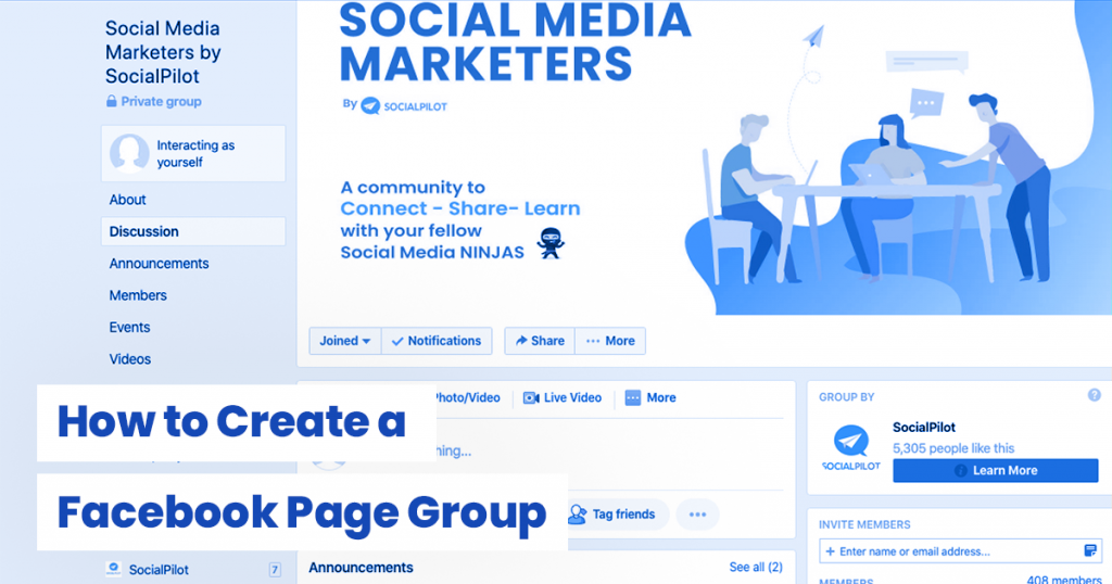 create a facebook page for a community group