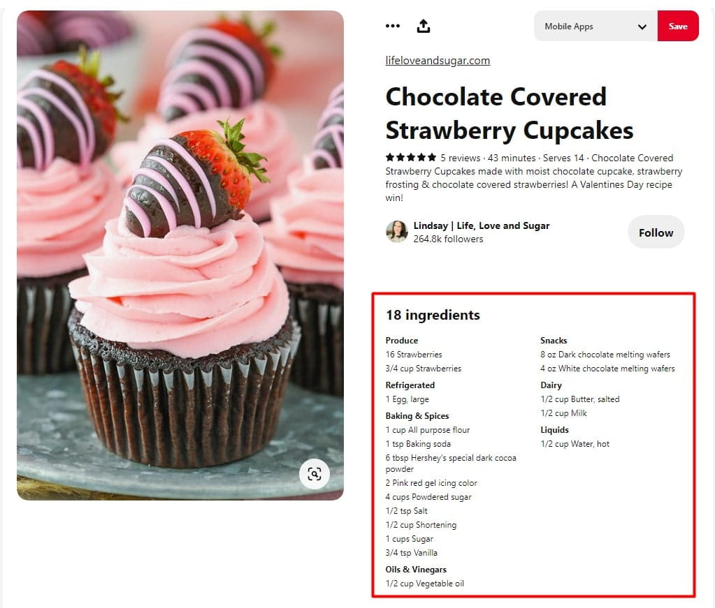 Pinterest Recipe Pins