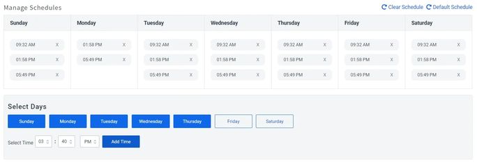 LinkedIn scheduling tool dashboard