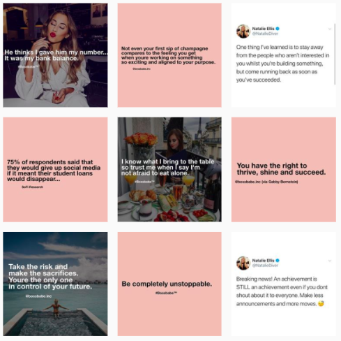 Instagram grid layouts