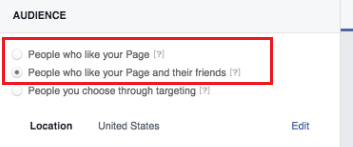 Select followers as default audience Select followers as target audience