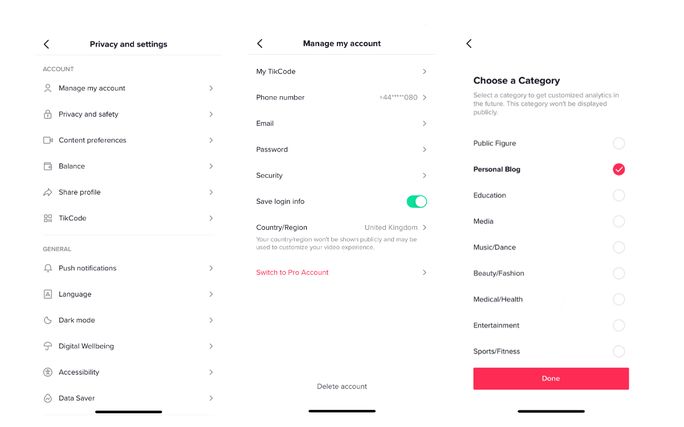 steps to create TikTok account