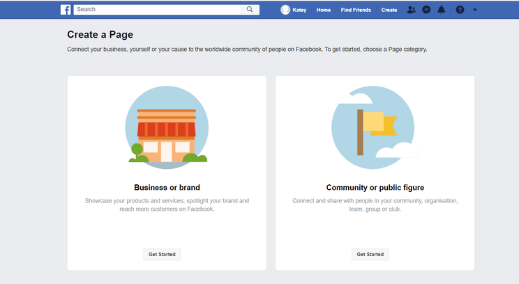 Facebook Create Page Facebook Create Page