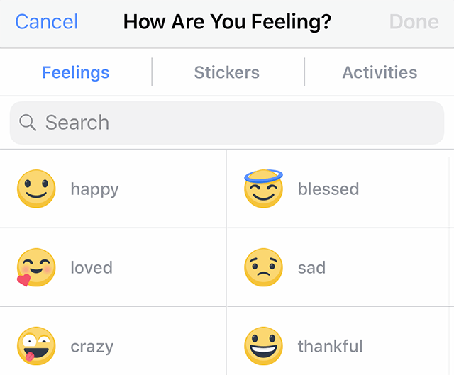 Feeling Activity Feeling Activity