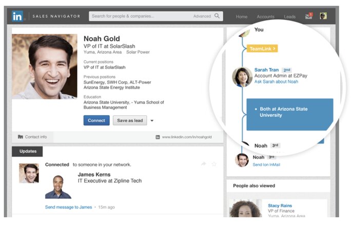 Linkedin shows mutual contacts Linkedin shows mutual contacts