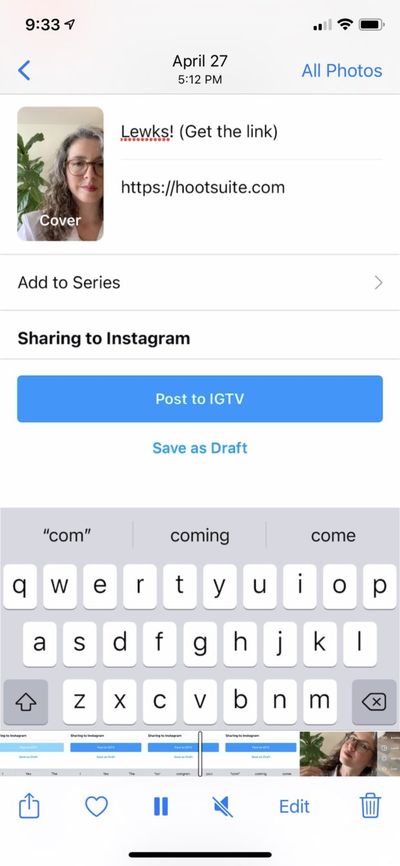 IGTV channel