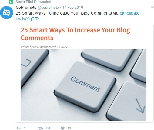 Share content of bloggers