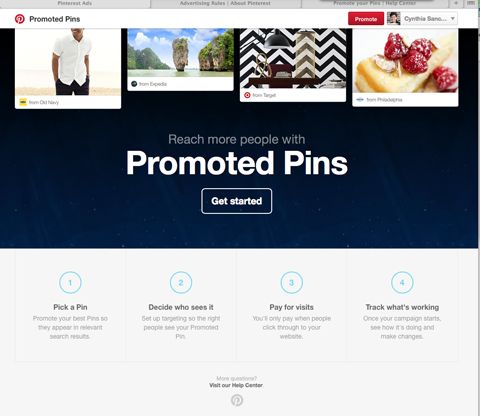 promoted pins