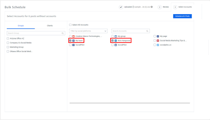Select Accounts
