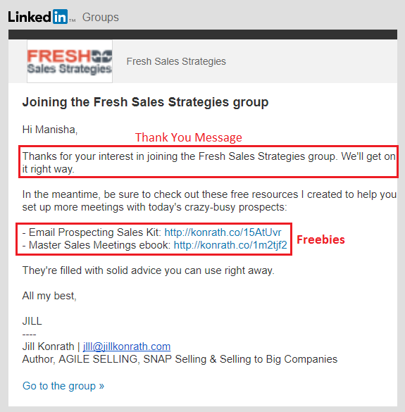 Welcome Message