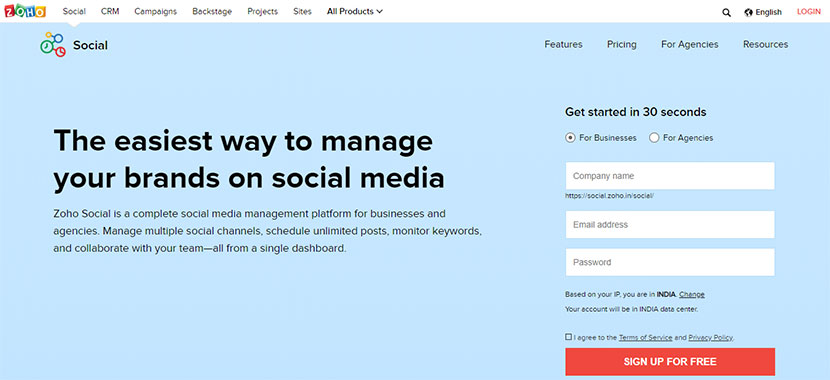 Zoho Social Zoho Social