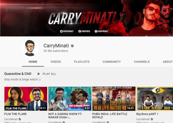 CarryMinati-youtube