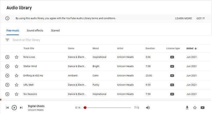 YouTube-Audio-Library