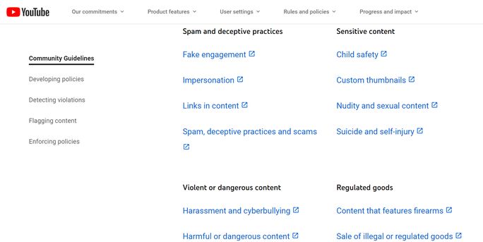 YouTube-Community-Guidelines