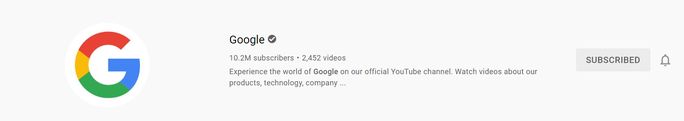 Googles-YouTube-account