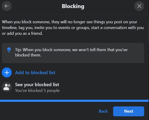 Blocking