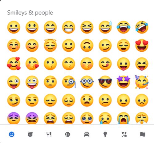 emoticons list for facebook