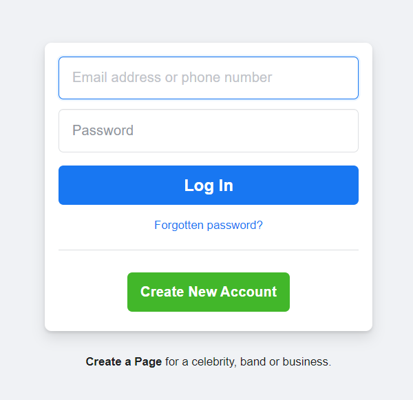 FB Login Page: Facebook Login, Facebook Login Sign