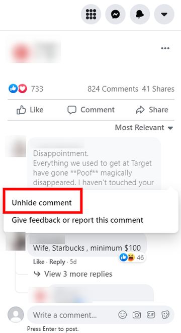 What Happens When You Hide a Comment on Facebook?