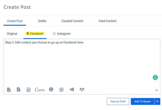 create post facebook