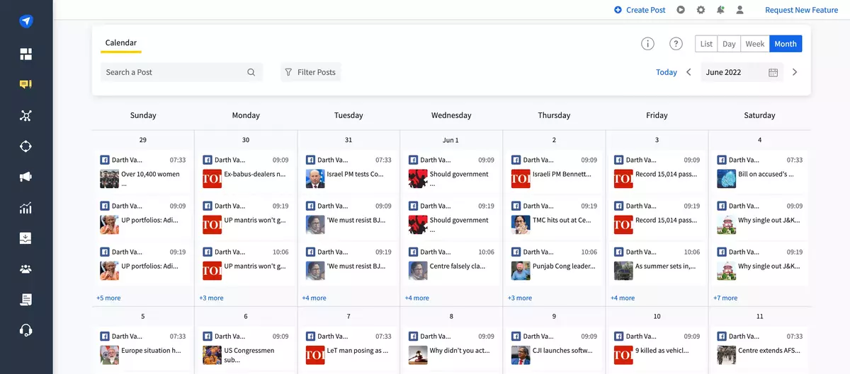 SocialPilot social media calendar