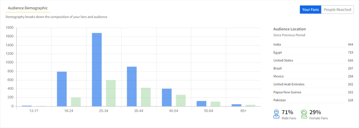 SocialPilot Audience Demographic Feature