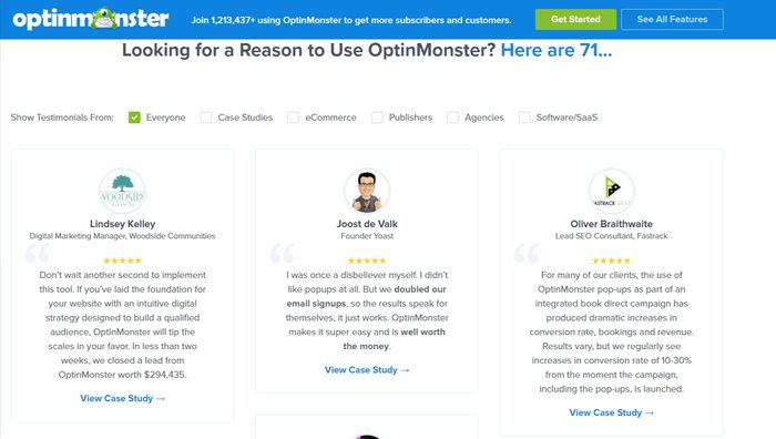 Avis client OptinMonster