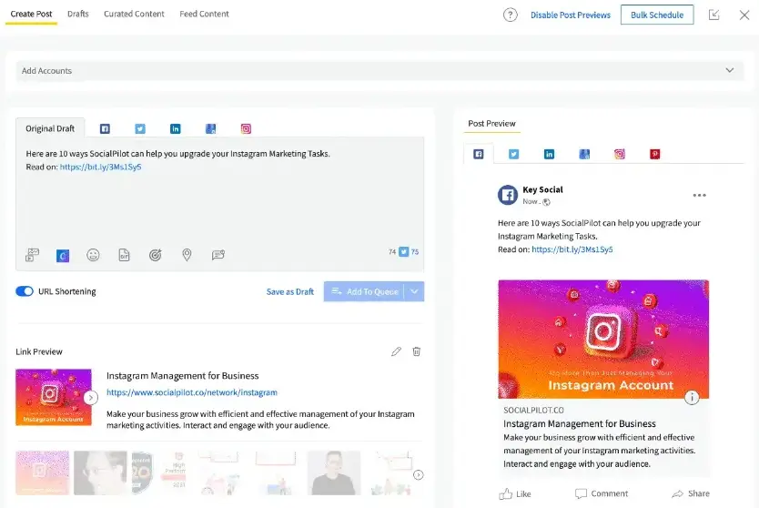 Schedule your content Schedule your content