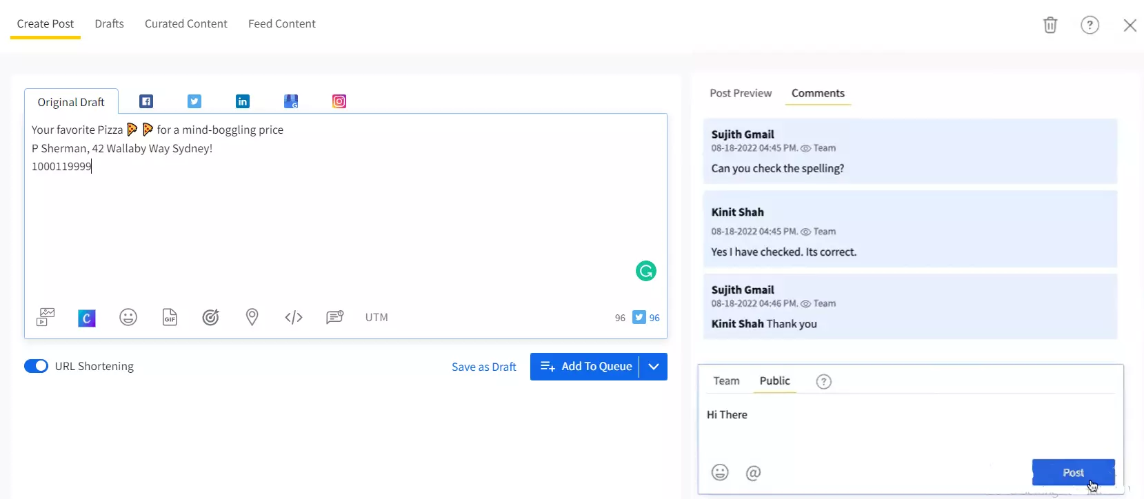 create post create post