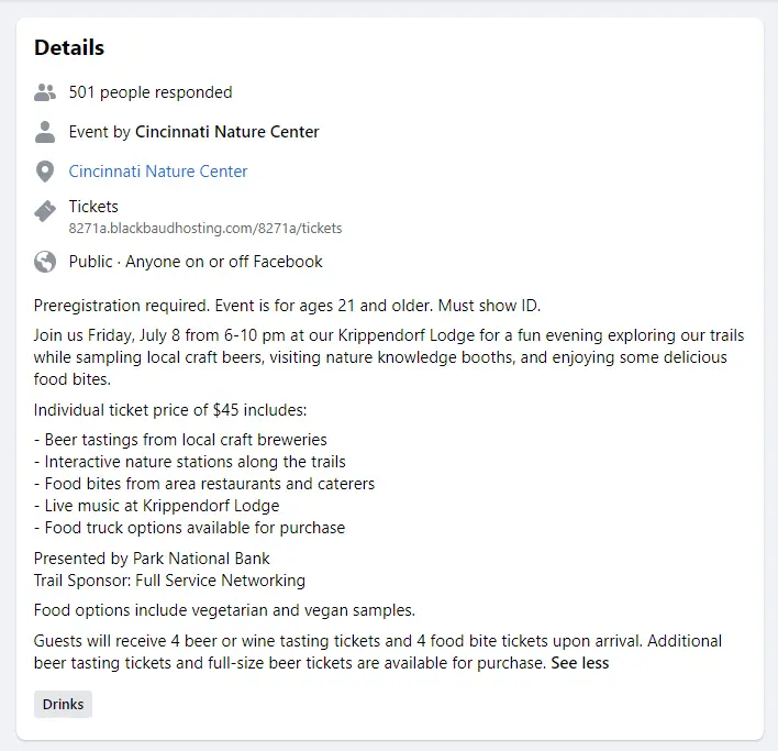 facebook events decription example facebook events decription example