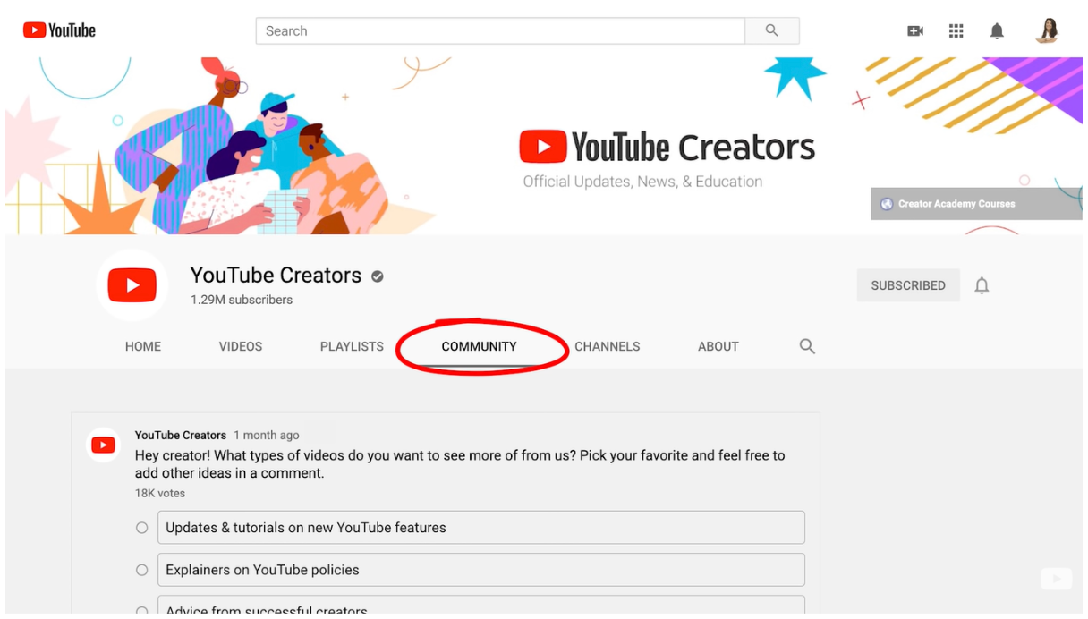 YouTube Community YouTube Community