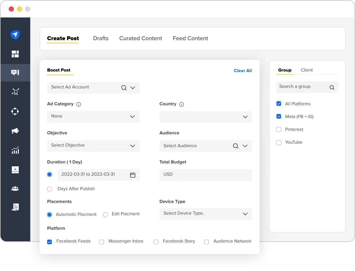 Complete Control Over Ad Parameters