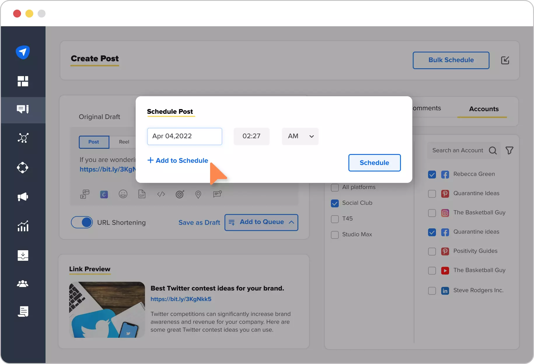 Facebook post is scheduled Facebook post is scheduled
