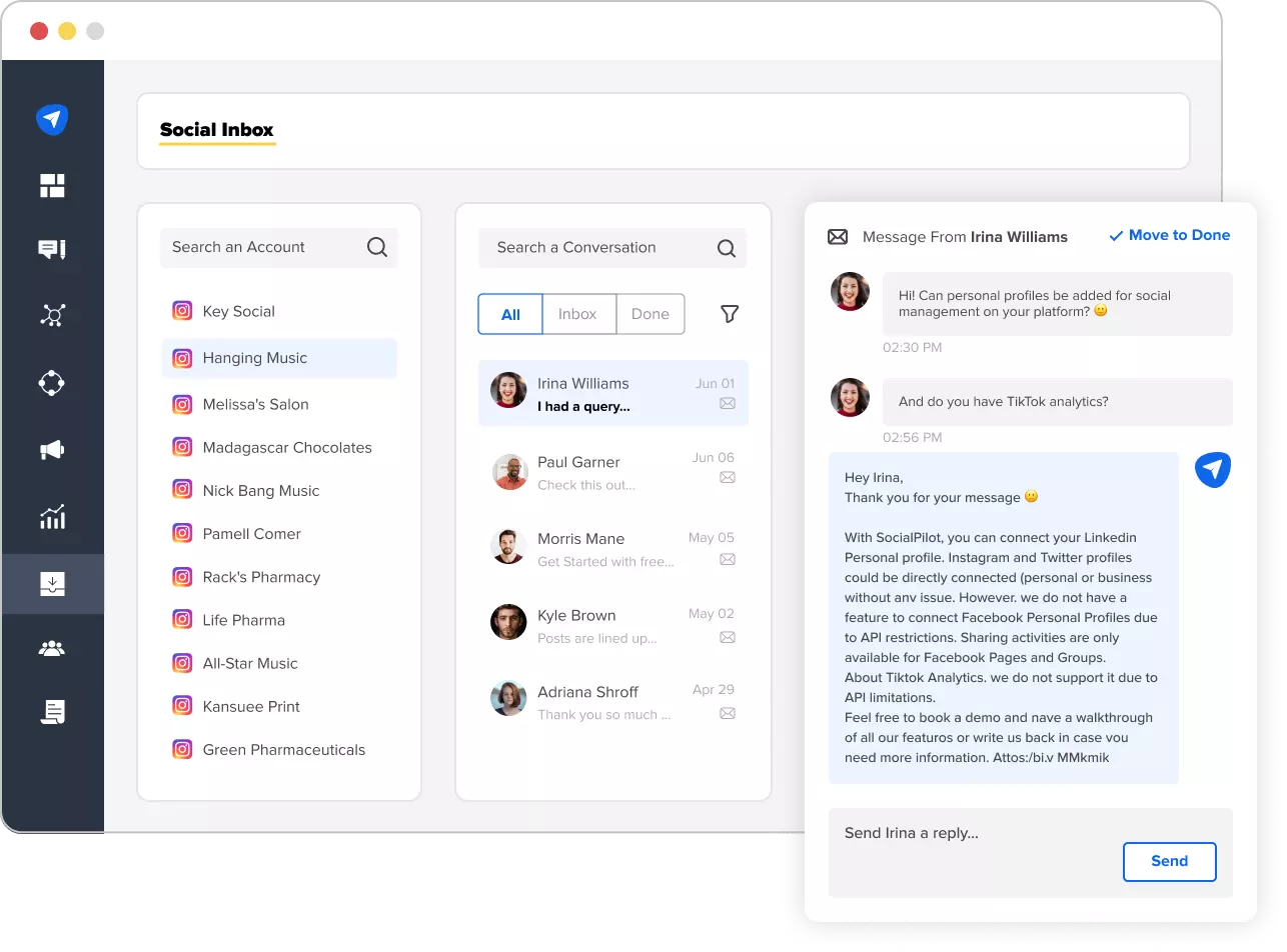 SocialPilot's Instagram Inbox SocialPilot's Instagram Inbox