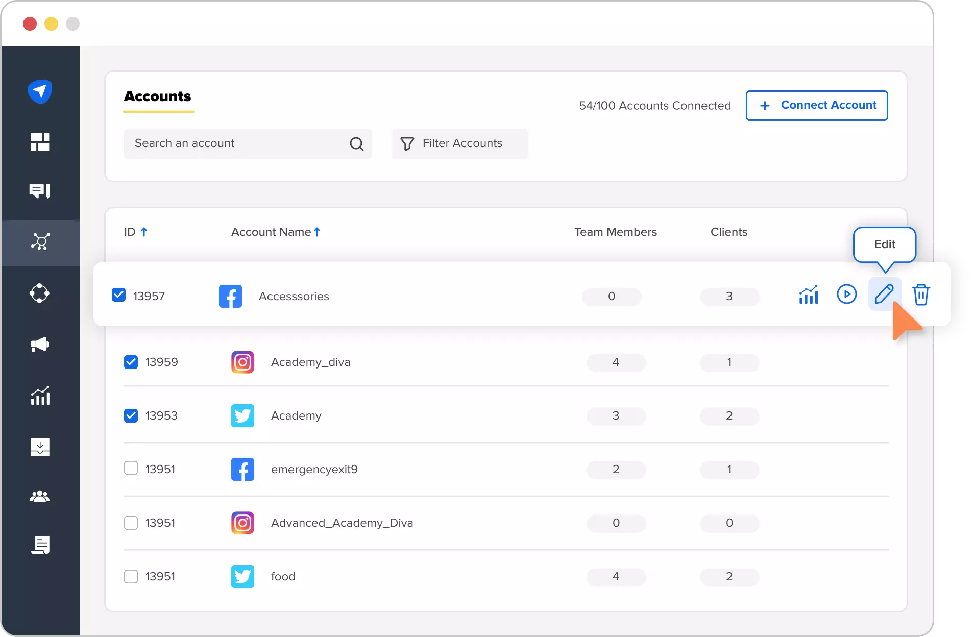 Manage your Accounts Manage your Accounts