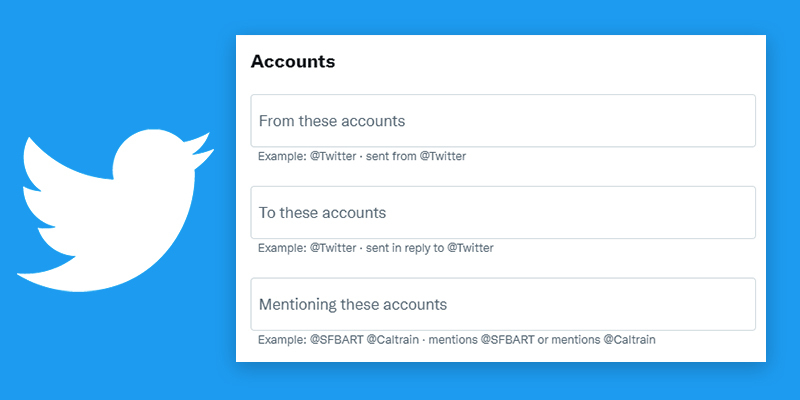 Search on twitter with Accounts