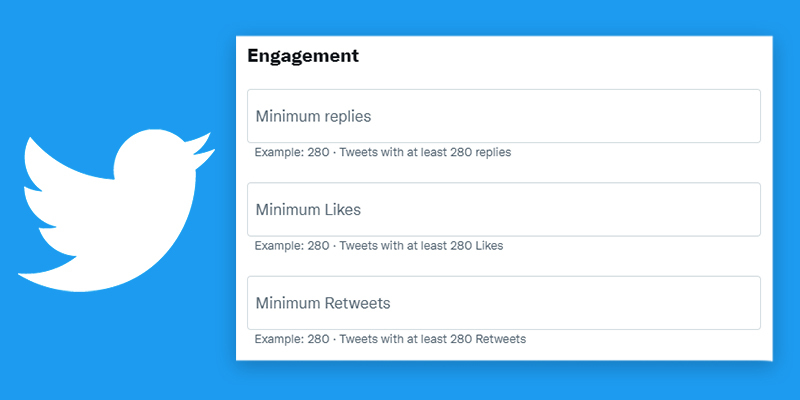 Search on twitter with Engagement