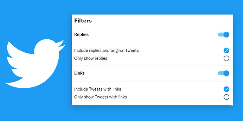 Search on twitter with Filters