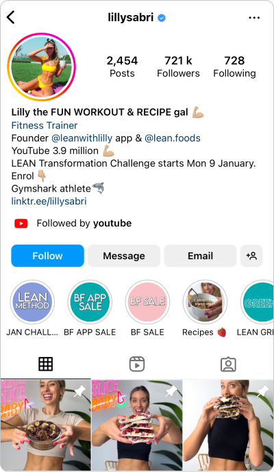 Instagram Bio Idées pour les influenceurs de fitness