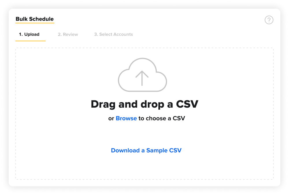 Bulk Scheduling Functionality