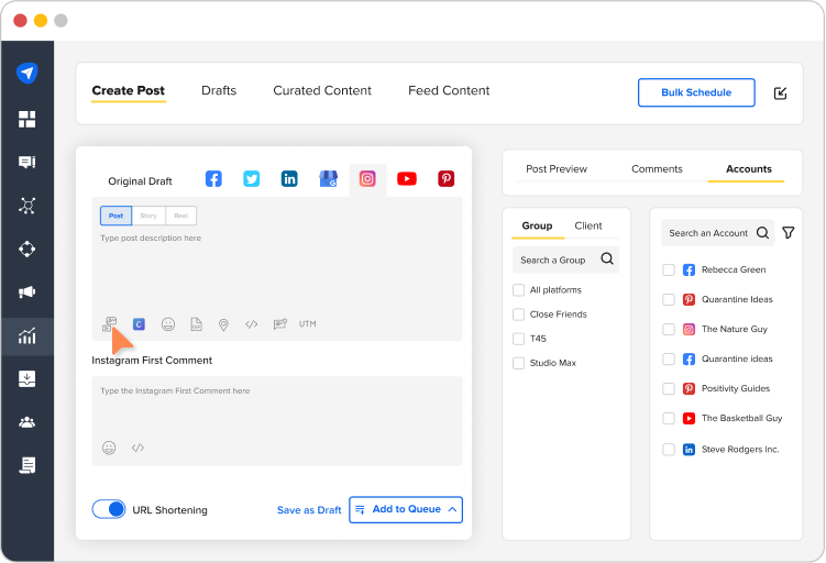 Create Post Instagram Selection Create Post Instagram Selection