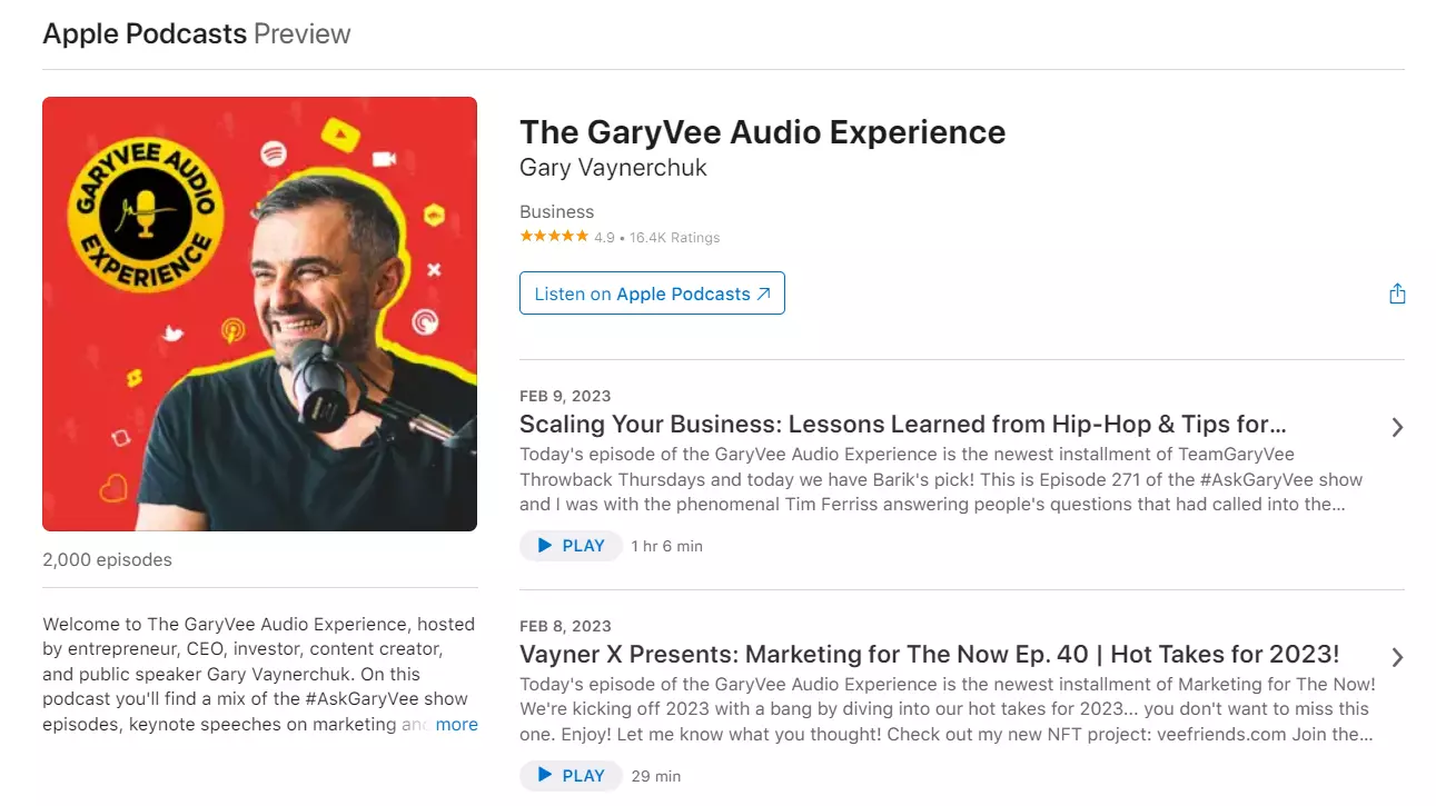 GaryVee Audio Experience with Gary Vaynerchu GaryVee Audio Experience with Gary Vaynerchu