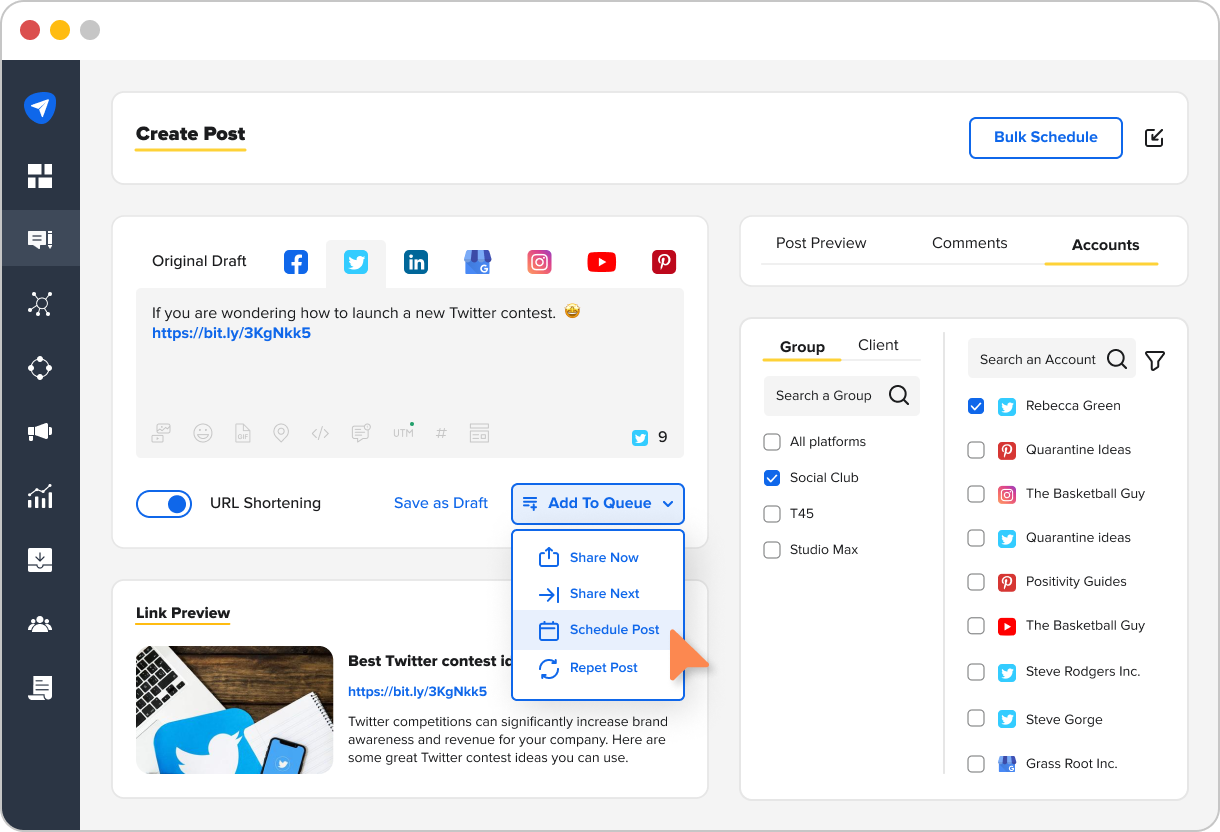 socialpilot Twitter scheduling