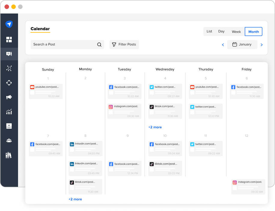 socialpilot calendar