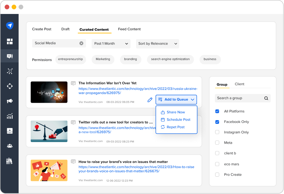 Great Content to Schedule and Publish