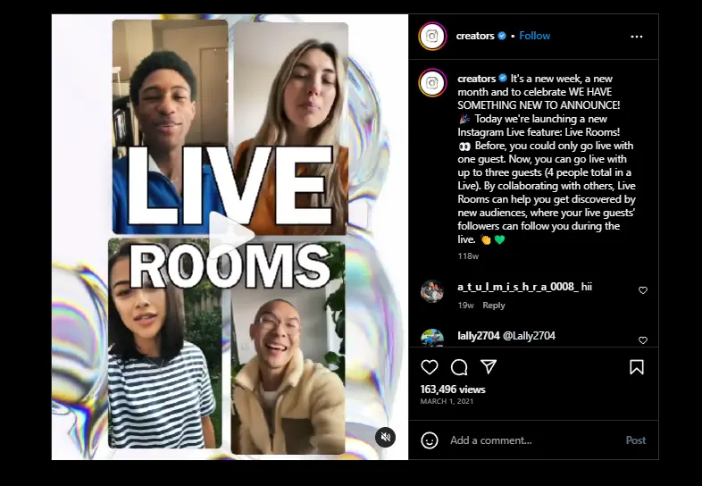 Instagram Live Rooms